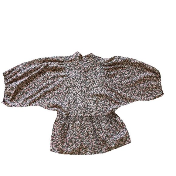 Peasant Blouse & Maxi Skirt Set Vintage Calico Floral Print Home Made - Picture 9 of 11